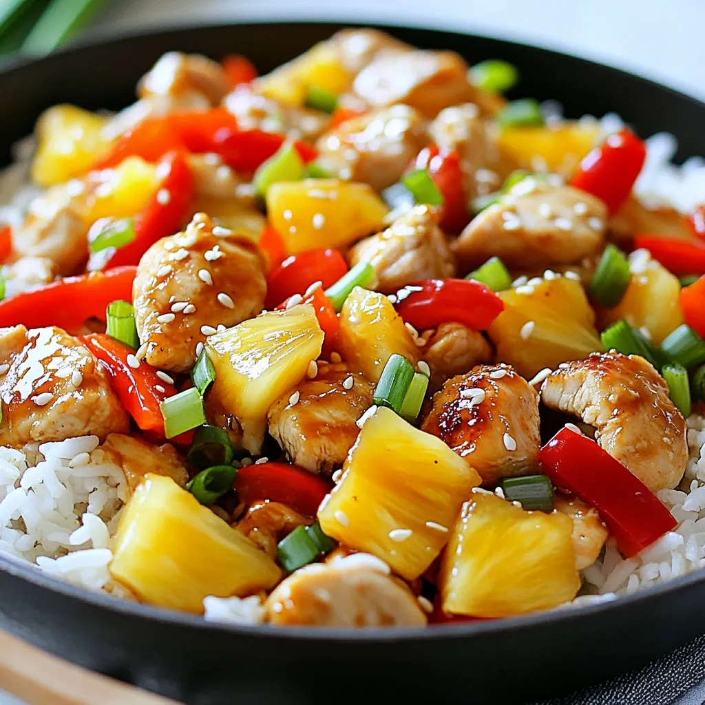 Pineapple Chicken and Rice Skillet Flavorful Delight