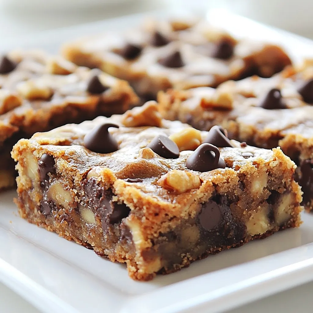 Chewy Chocolate Chip Banana Bars Simple Sweet Treat