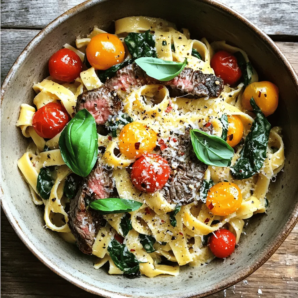 Garlic Steak Pasta Tasty and Simple Weeknight Meal