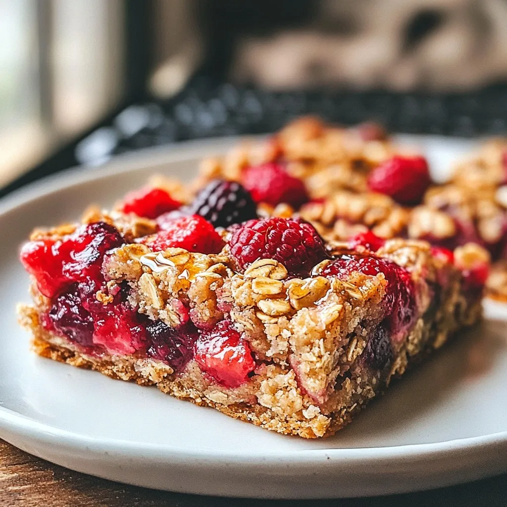 Vegan Berry Oatmeal Bars Tasty and Healthy Snack