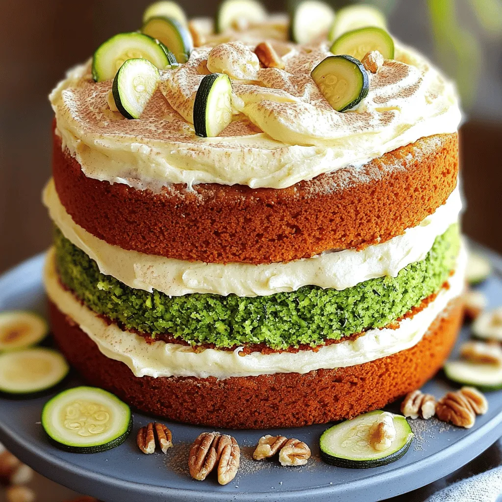 Zucchini Cake with Cream Cheese Frosting Delight