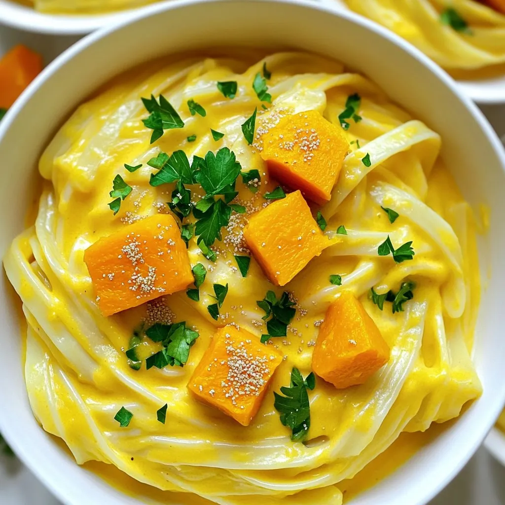 Creamy Butternut Squash Alfredo Pasta Delightfully Easy