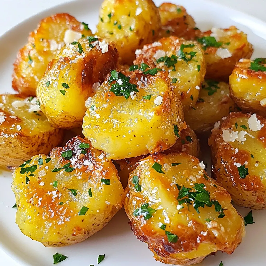 Crispy Garlic Smashed Potatoes Simple and Tasty Treat