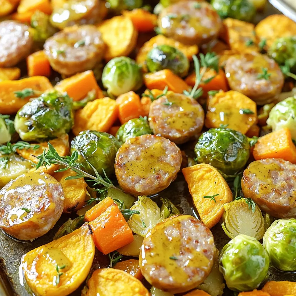 Sheet-Pan Maple Dijon Sausage &#038; Veggies Delight