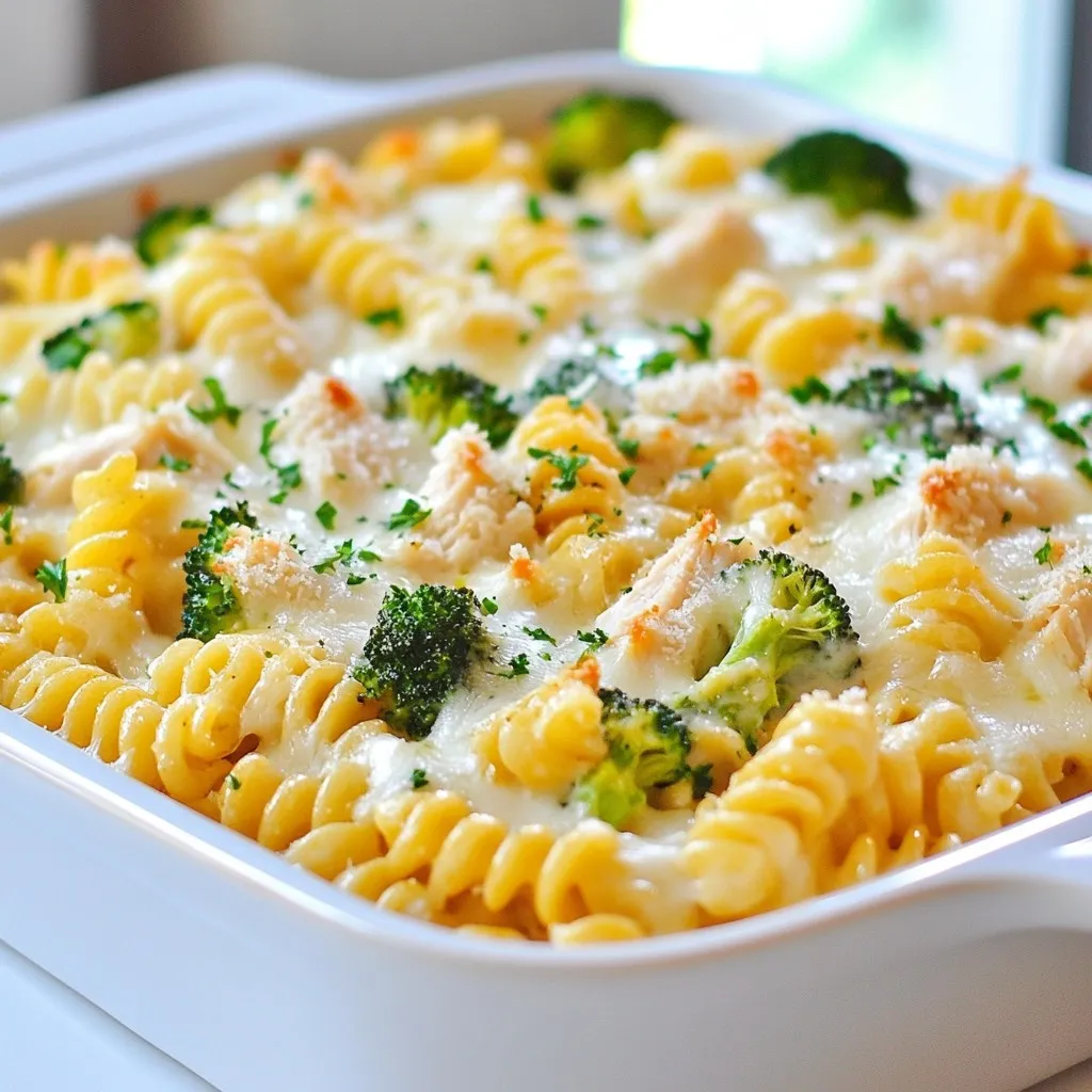 Dump-and-Bake Chicken Alfredo Casserole Simple Meal