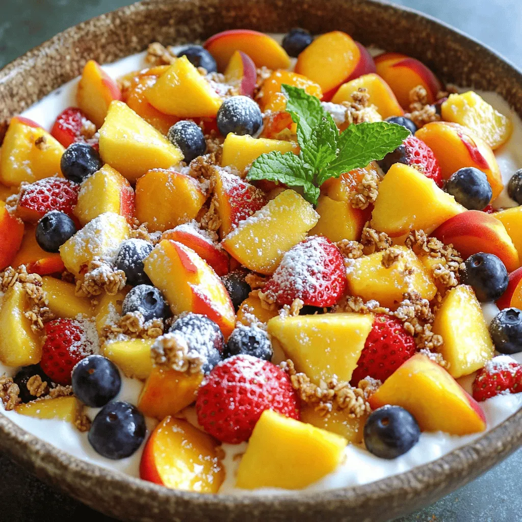 Peach Cobbler Cheesecake Fruit Salad Delight Recipe