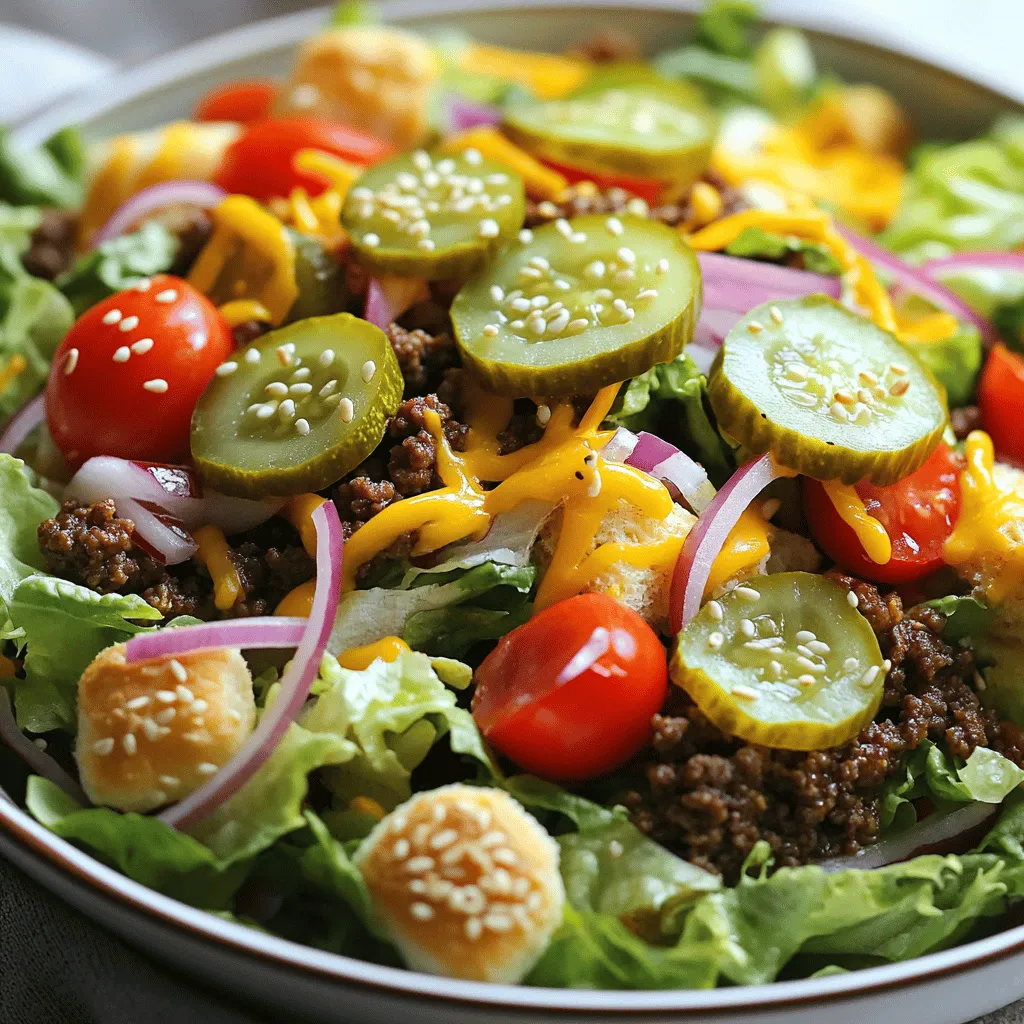 Big Mac Salad Bowl Fresh and Flavorful Meal Prep
