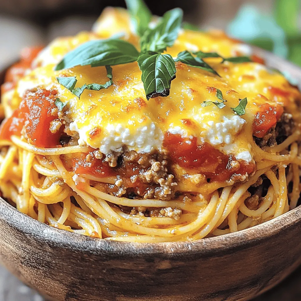 Savory Slow Cooker Spaghetti Casserole Delight