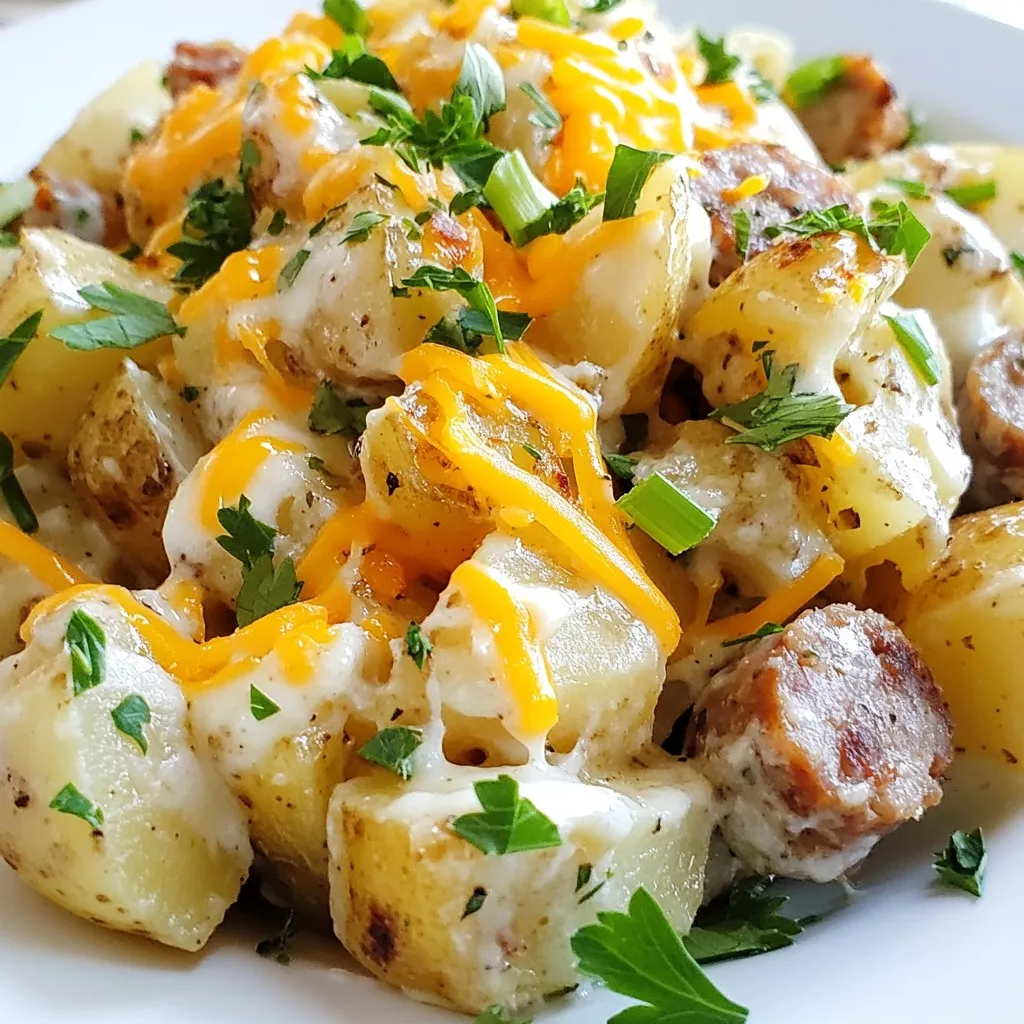 Cheesy Ranch Potatoes with Sausage Savory Delight