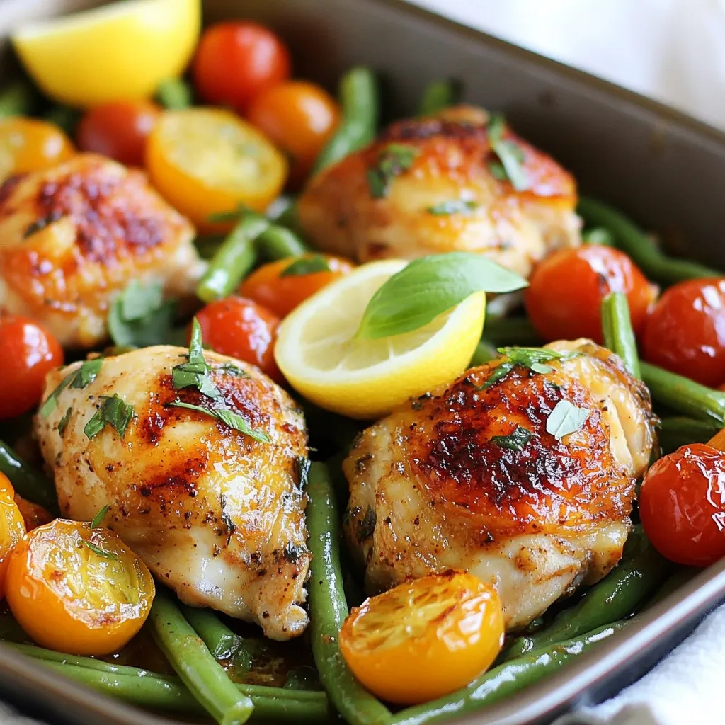 One Pan Chicken and Green Beans Simple Dinner Delight