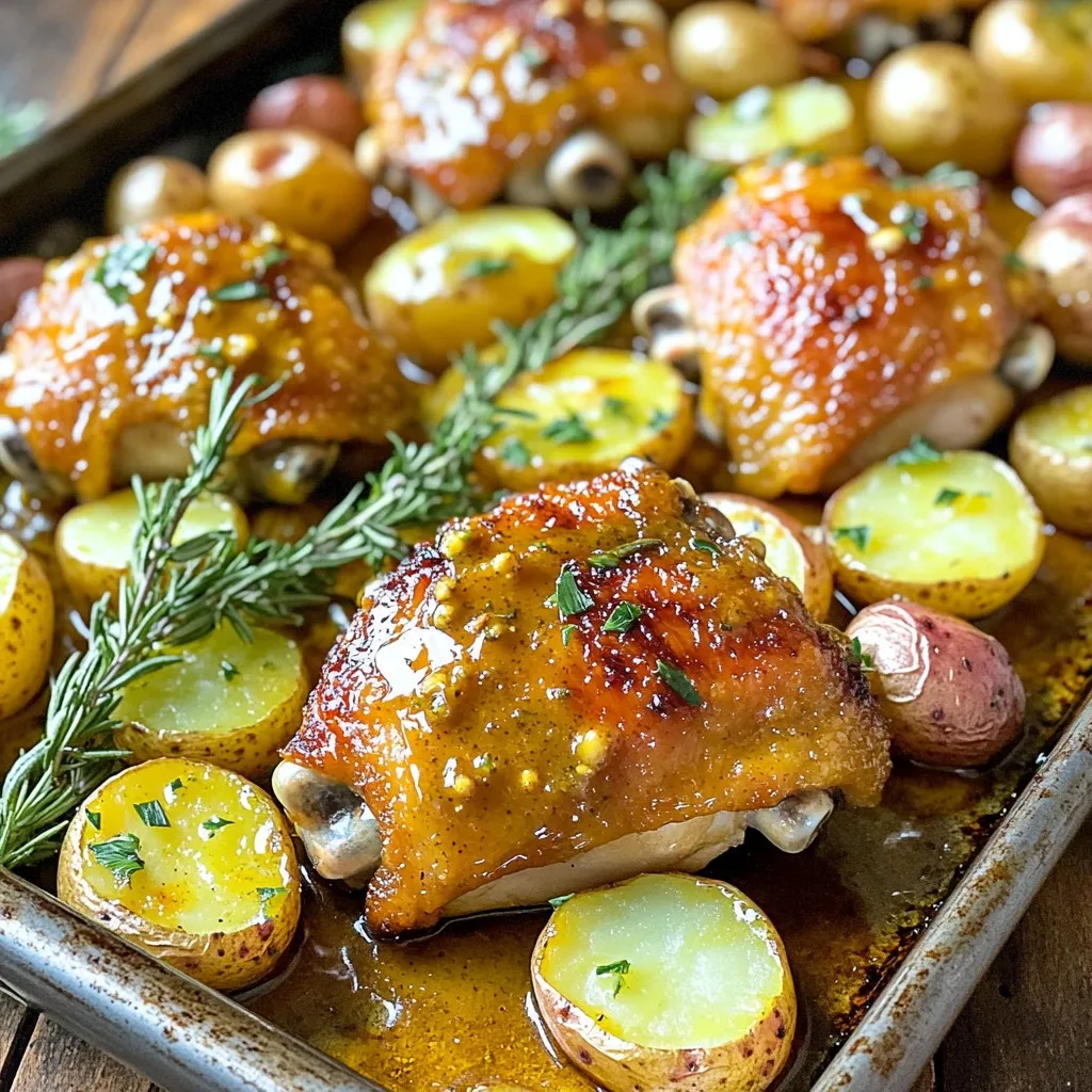 Sheet Pan Honey Mustard Chicken &#038; Potatoes Delight