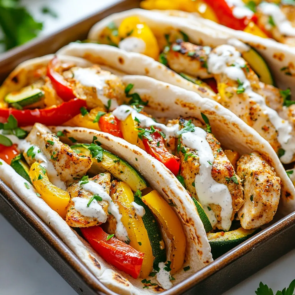 Sheet Pan Chicken Pitas with Ranch Savory Delight