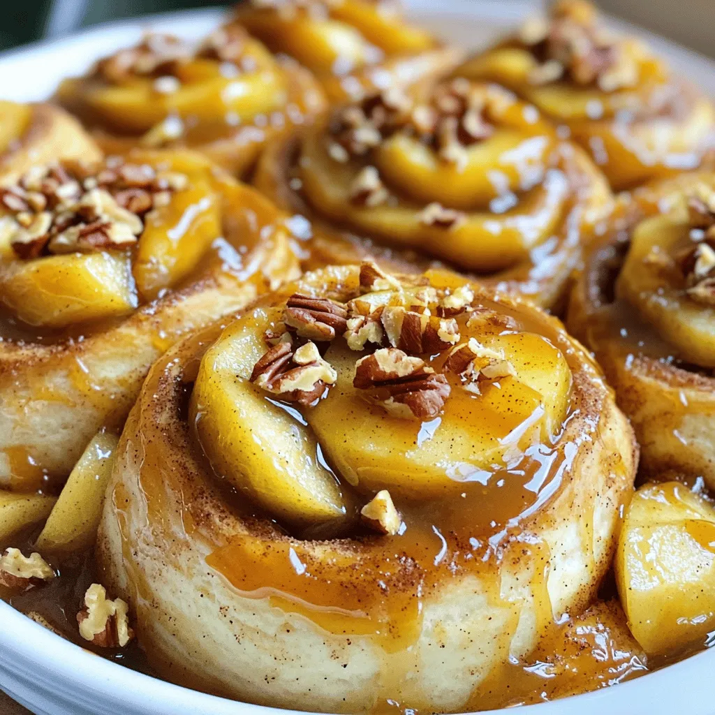 Caramel Apple Cinnamon Roll Bake Easy and Delicious Treat