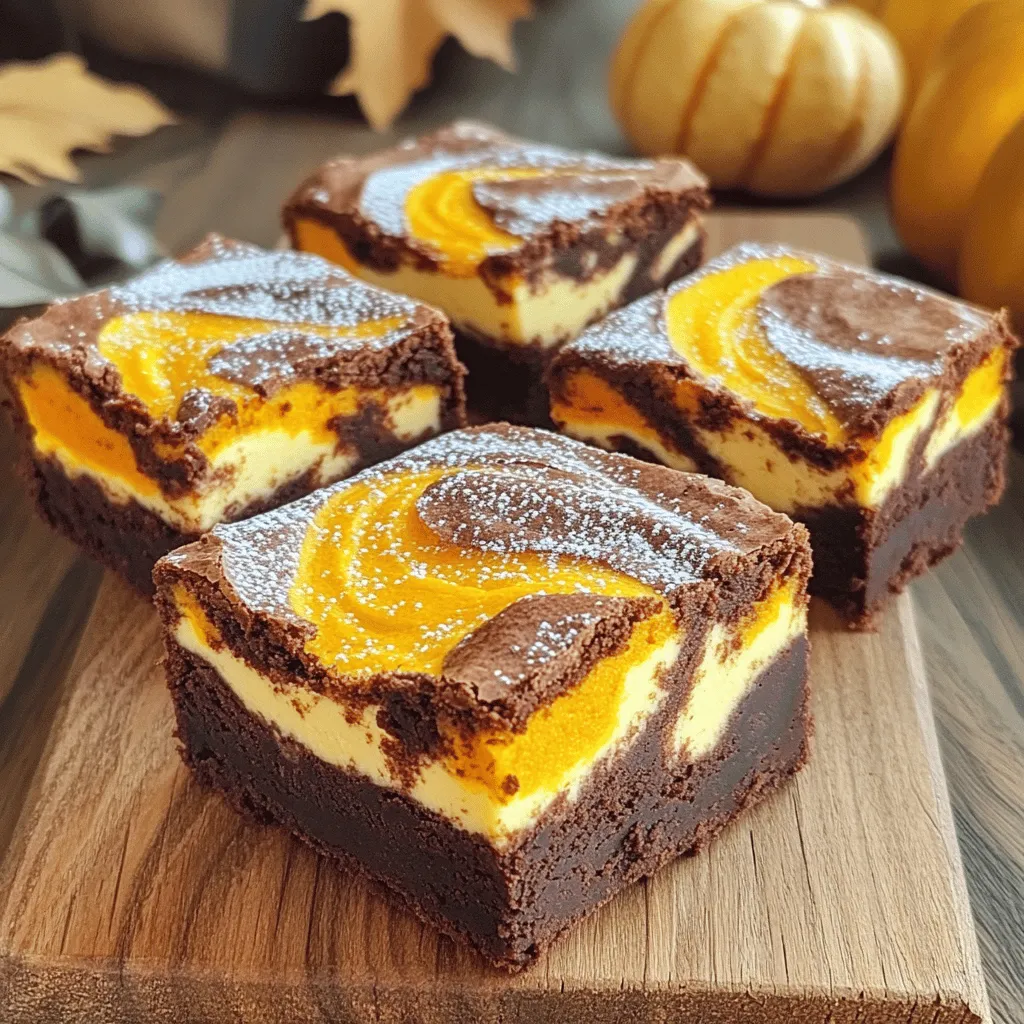 Pumpkin Cream Cheese Swirl Brownies Irresistible Treat