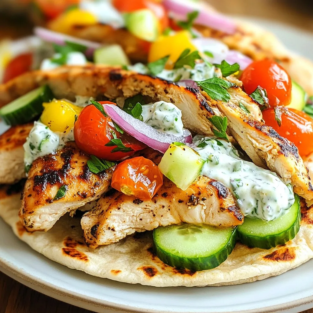 Quick Mediterranean Chicken Gyros Flavorful and Easy