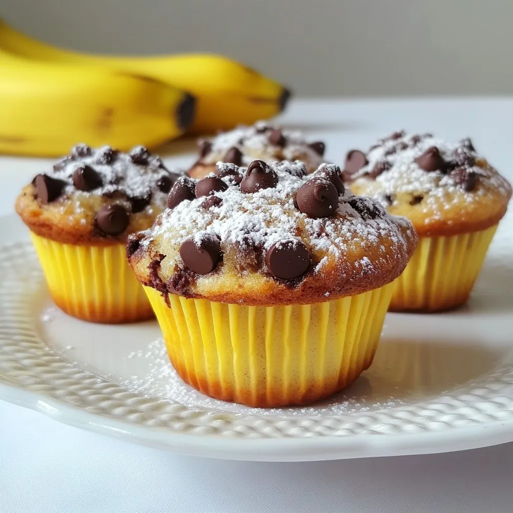 Chocolate Chip Banana Bread Muffins Delightful Treat