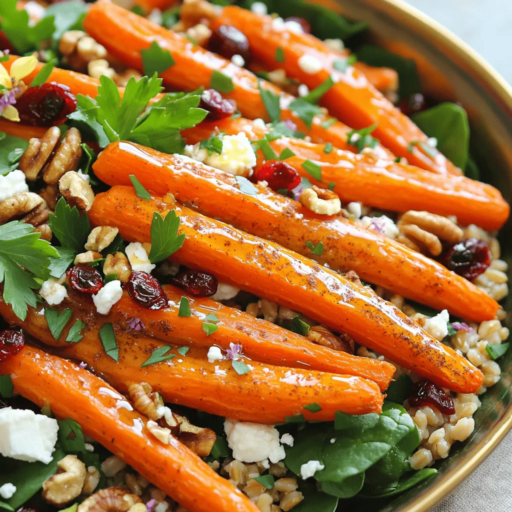 Maple Roasted Carrot &#038; Farro Salad Vibrant Delight