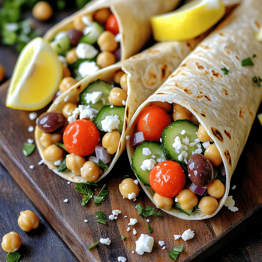 Mediterranean Chickpea Salad Wraps Fresh and Tasty Meal