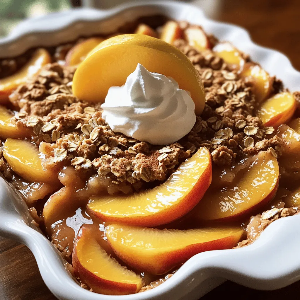 Fresh Peach Crisp Homemade Delightful Dessert Recipe