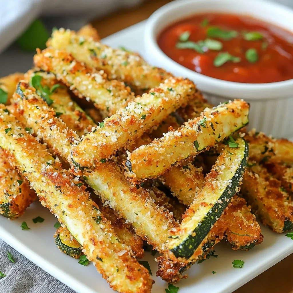 Air Fryer Parmesan Zucchini Fries Crispy and Flavorful