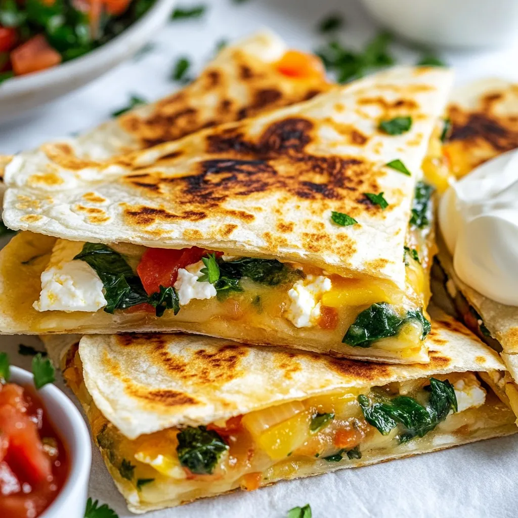 Spinach Feta Quesadillas Flavorful and Easy Recipe