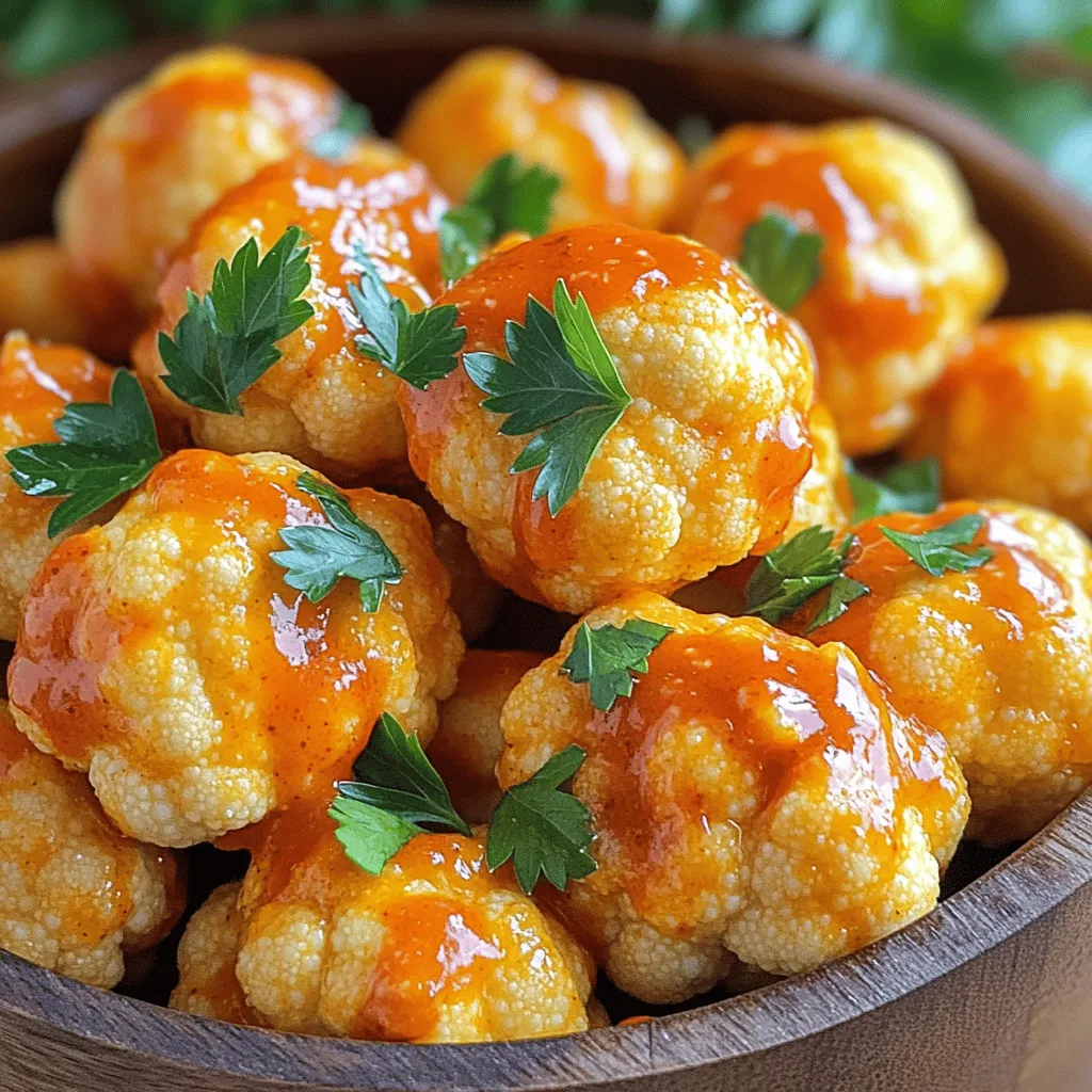Air Fryer Buffalo Cauliflower Bites Tasty Snack Recipe