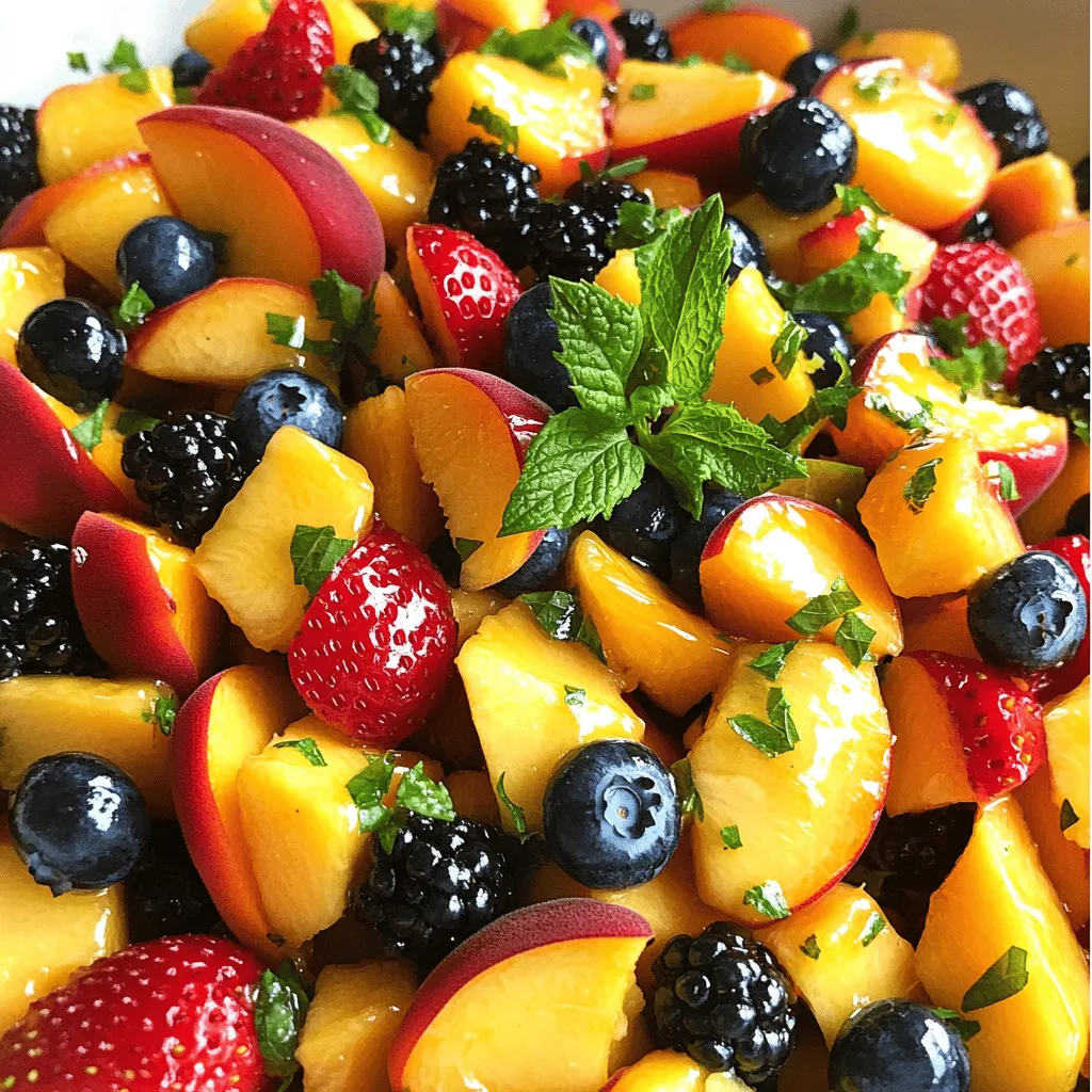 Peach Berry Fruit Salad Refreshing and Healthy Delight
