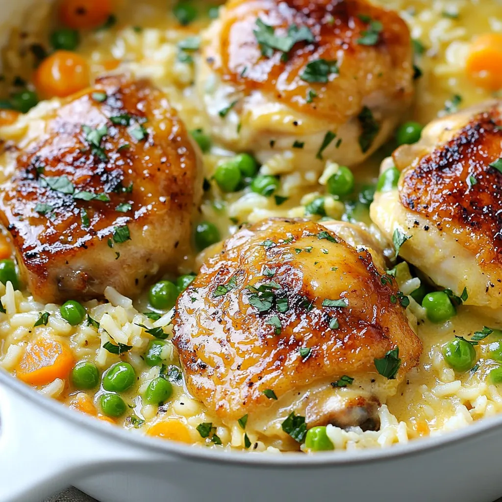 Creamy Smothered Chicken &#038; Rice Comforting Delight