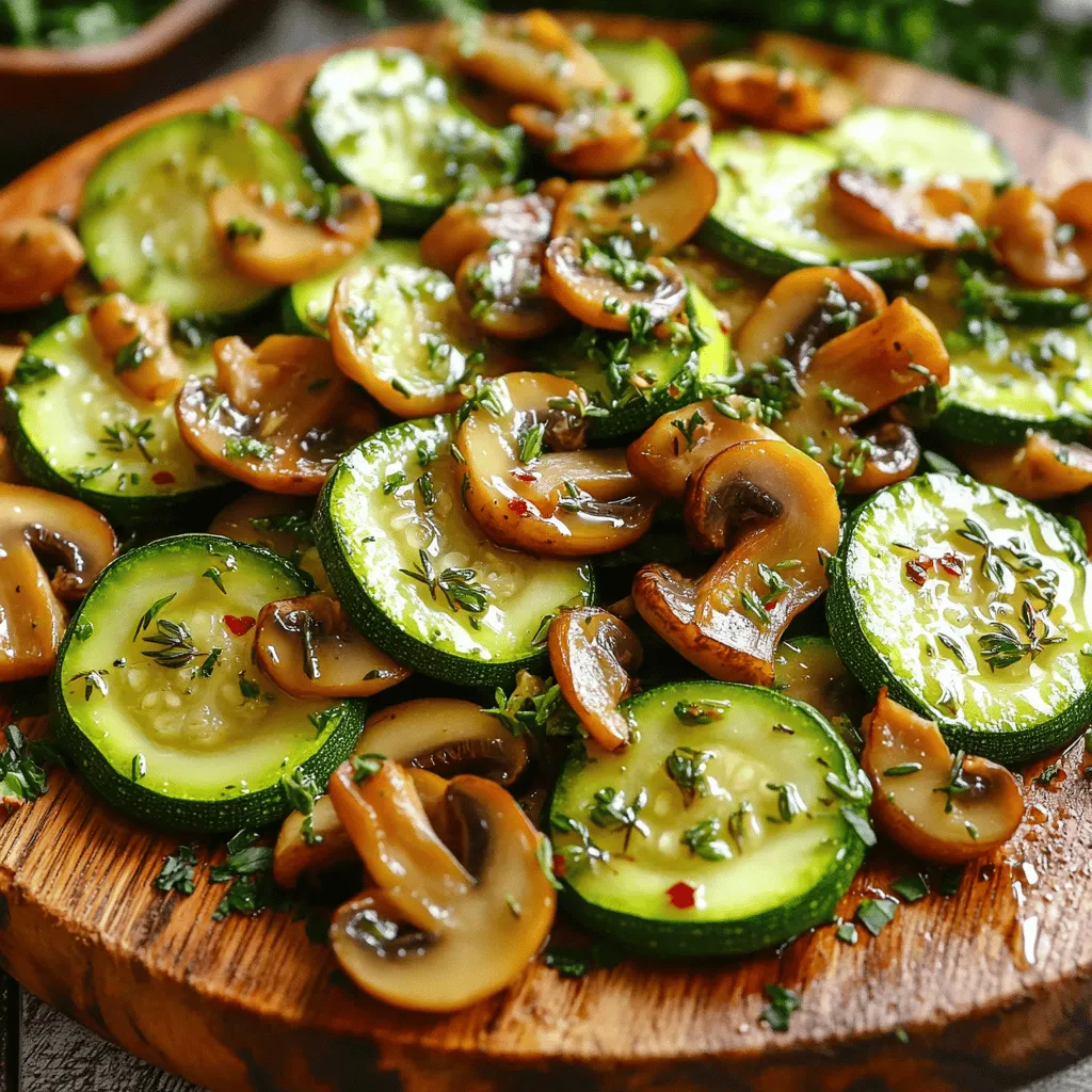 Sautéed Zucchini with Mushrooms Healthy Flavor Boost