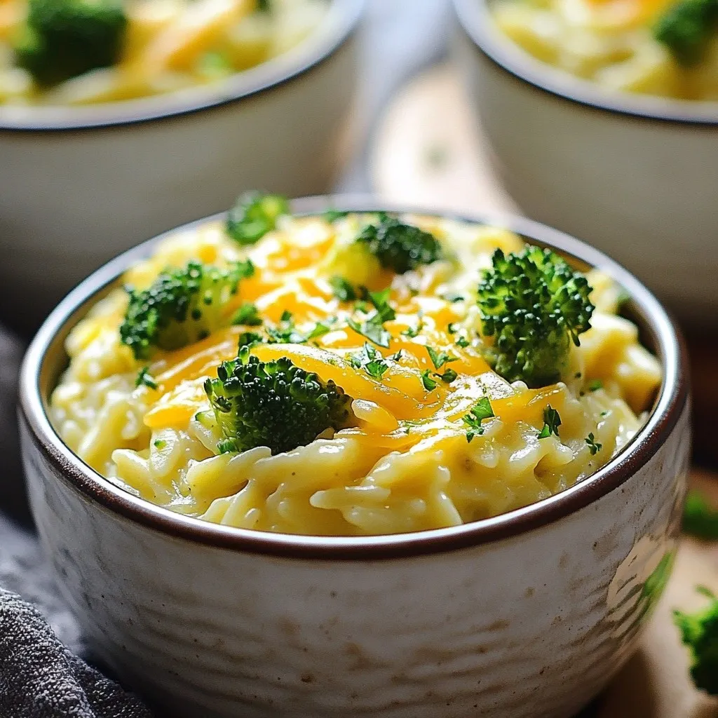 One-Pot Broccoli Cheddar Orzo Easy Dinner Recipe