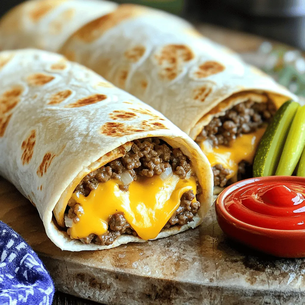 Air Fryer Cheeseburger Wraps Crispy and Flavorful Dish