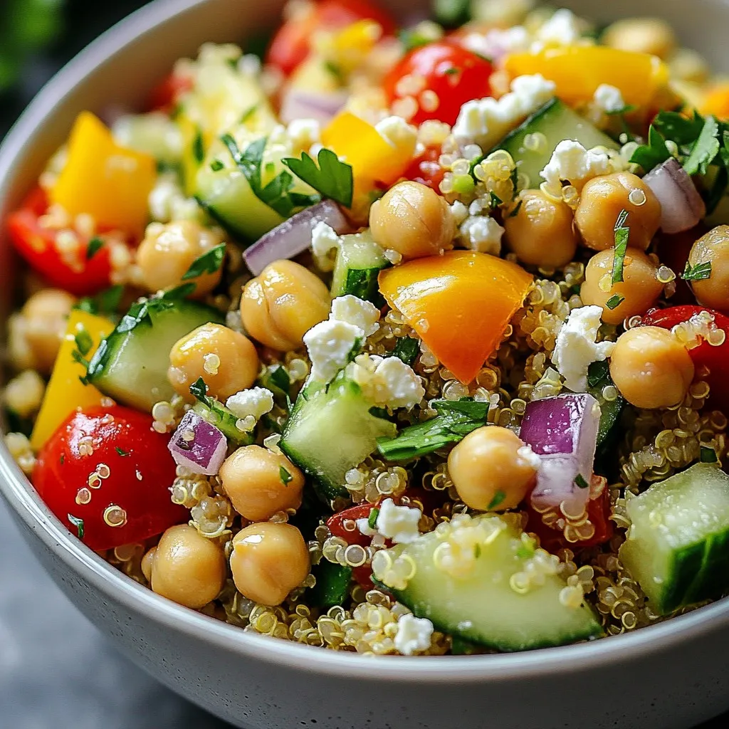 Mediterranean Chickpea Quinoa Salad Fresh and Tasty