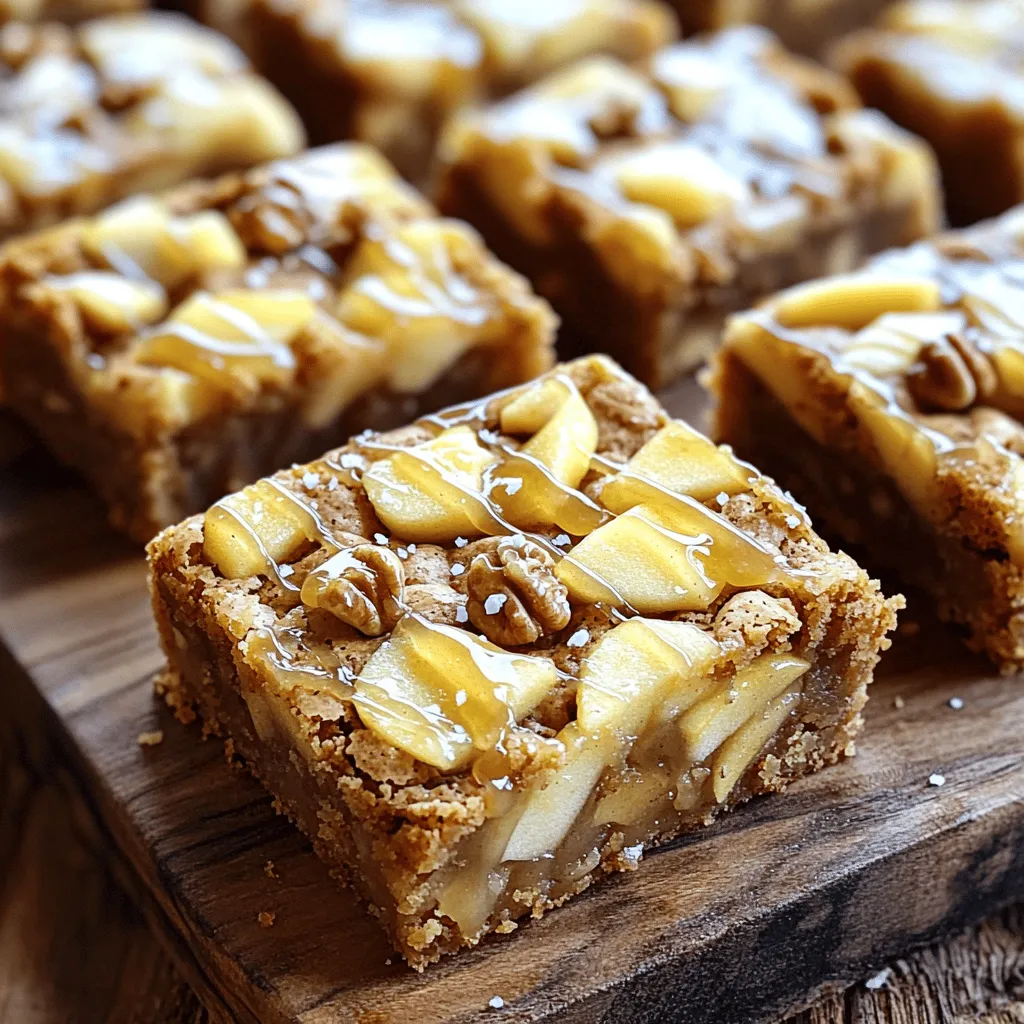 Maple Glazed Apple Blondies Irresistible Dessert Treat