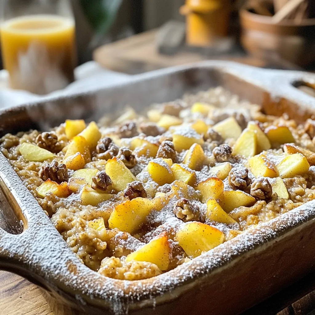 Apple Cider Donut Baked Oatmeal Tasty Breakfast Treat