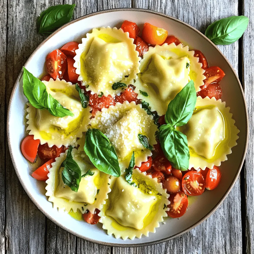 Delicious Ravioli with Fresh Tomatoes Tasty Family Dish