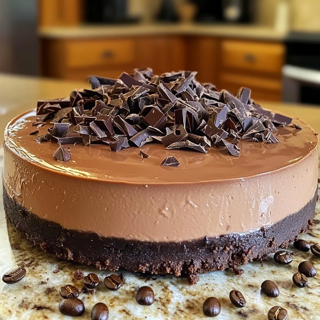 No-Bake Chocolate Espresso Cheesecake Delight