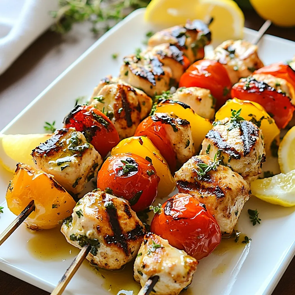 Greek Yogurt Marinated Chicken Skewers Delightful Meal