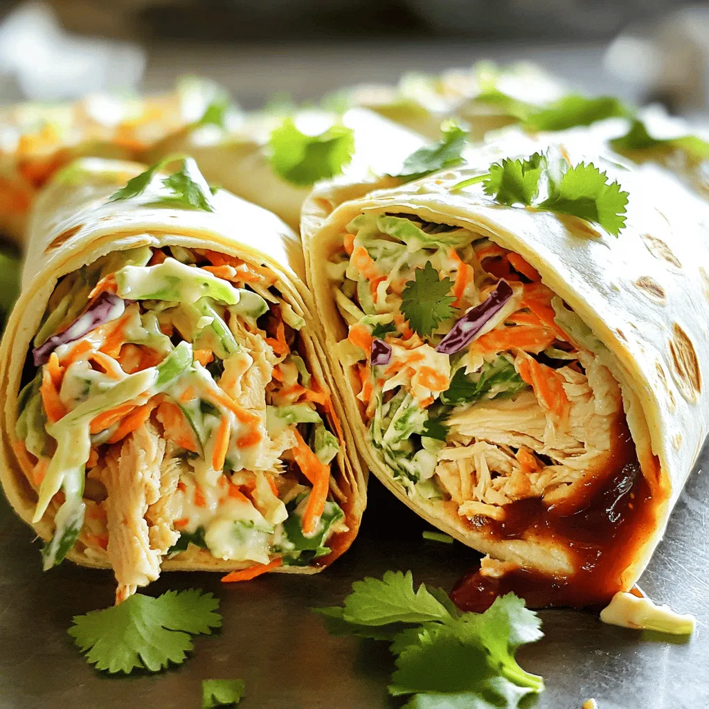 BBQ Chicken Coleslaw Wraps Easy and Flavorful Meal