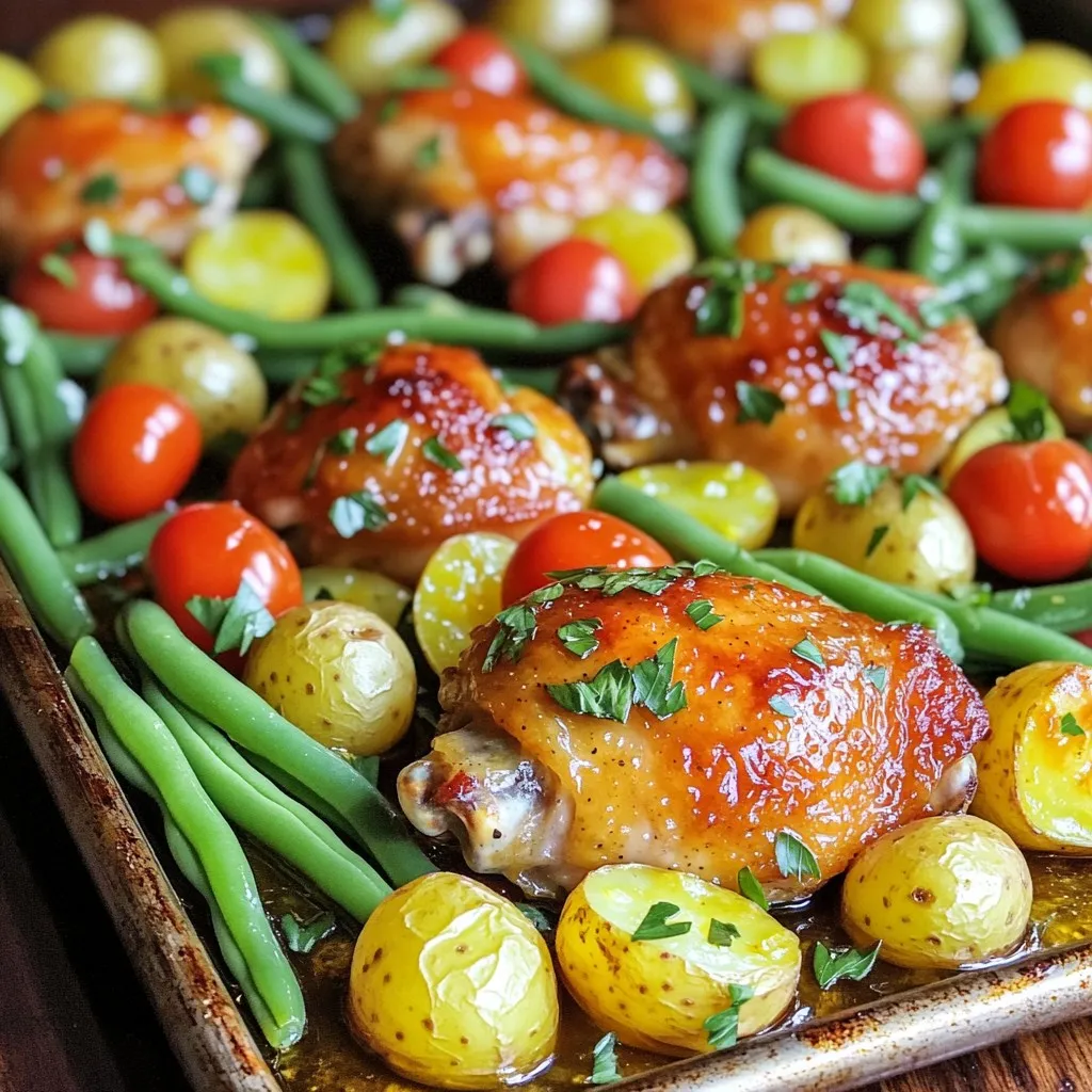 Sheet Pan Lemon Dijon Chicken &#038; Veggies Delight