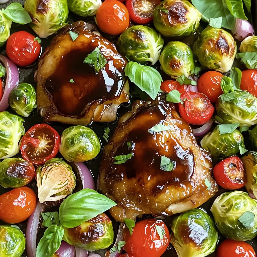 Sheet Pan Balsamic Glazed Chicken and Vegetables Dish