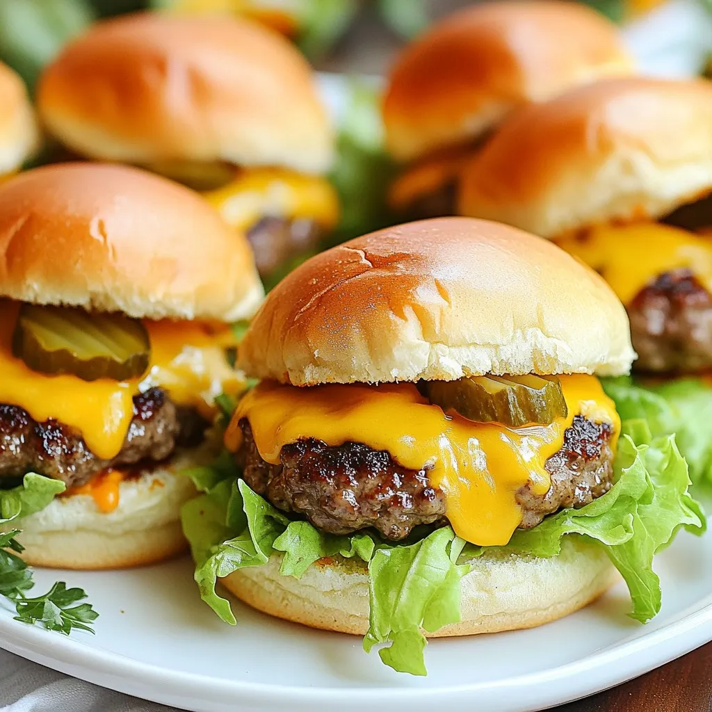 Gooey Cheeseburger Sliders Savory and Simple Treat