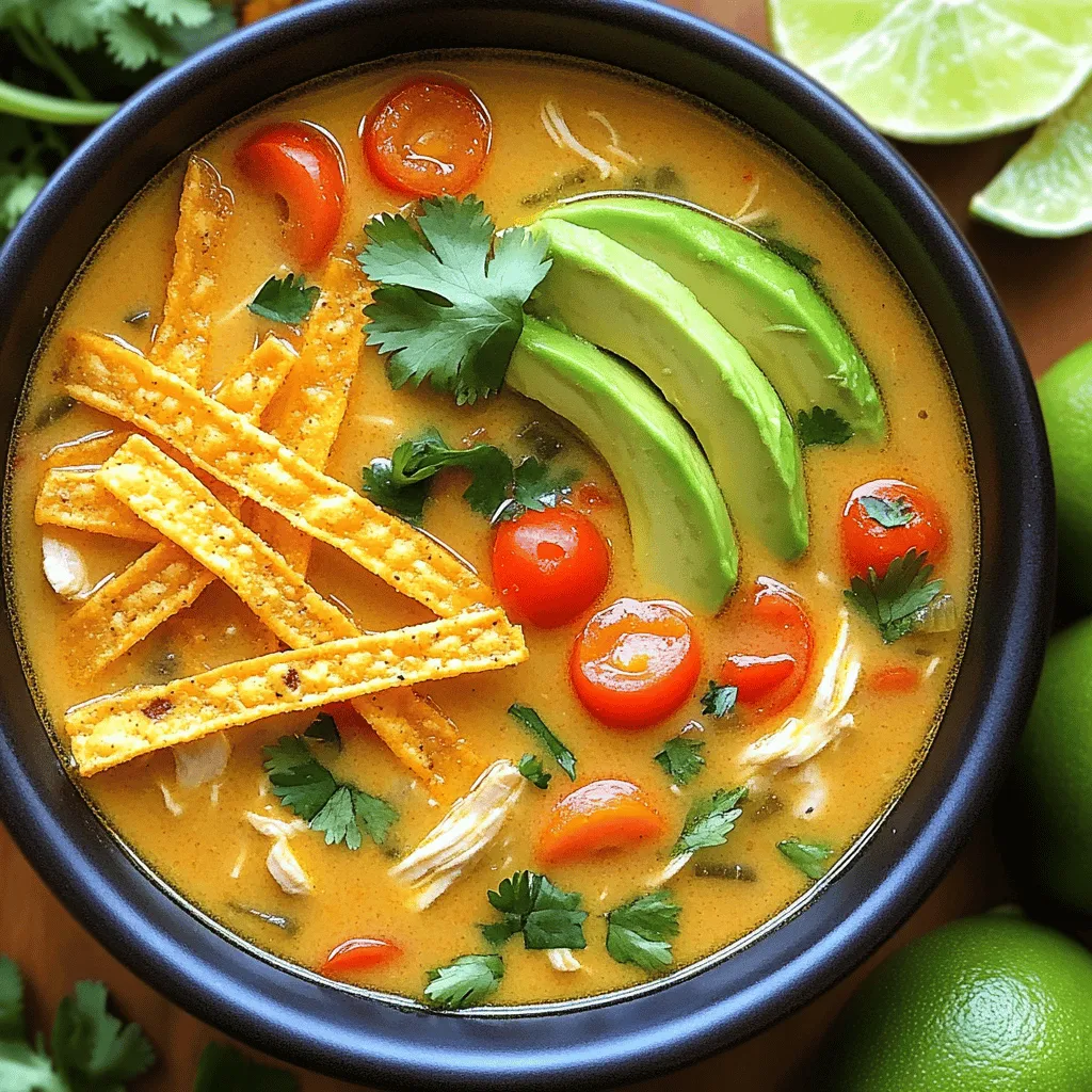 Creamy Chicken Tortilla Soup Hearty and Comforting Dish