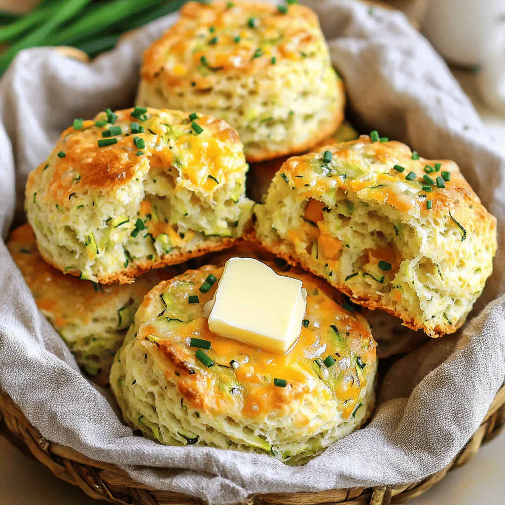 Soft and Tender Zucchini Cheddar Biscuits Recipe
