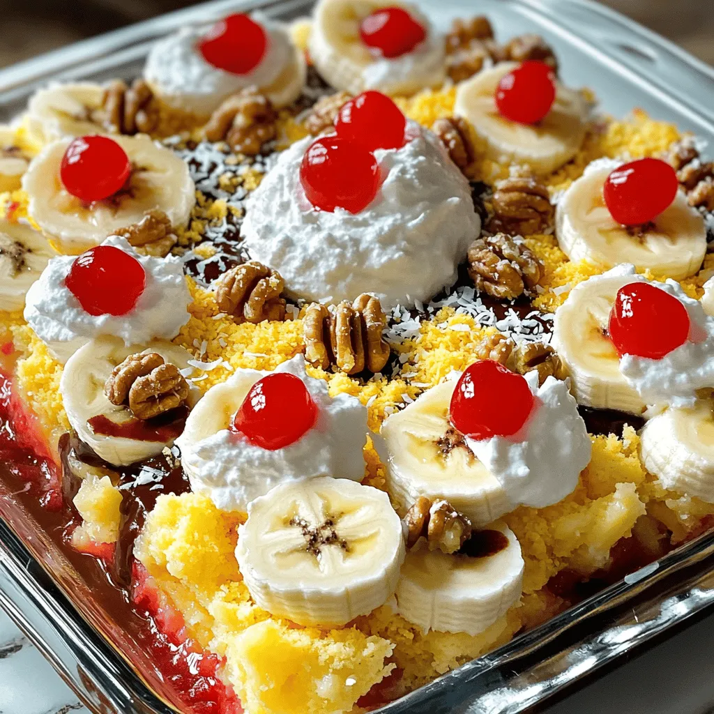 Banana Split Dump Cake Rich and Simple Dessert