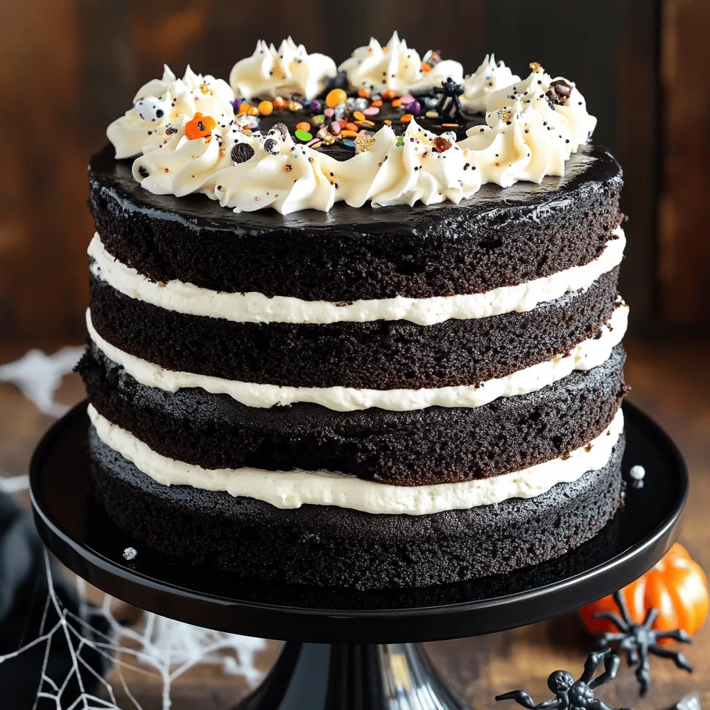 Black Velvet Halloween Cake Rich and Spooky Delight