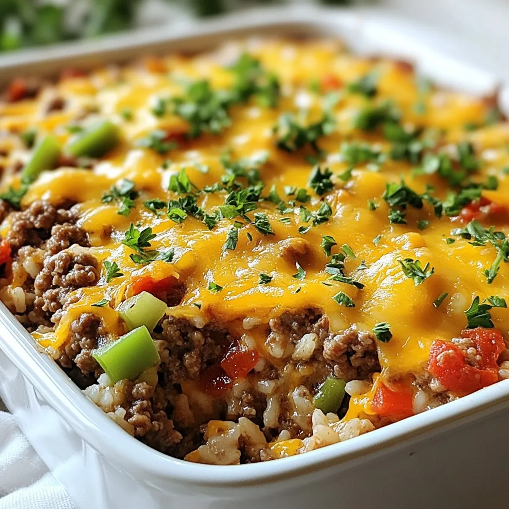 Hamburger Rice Casserole Tasty and Filling Meal