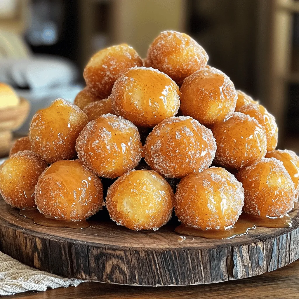 Cinnamon Sugar Maple Glazed Donut Holes Delight