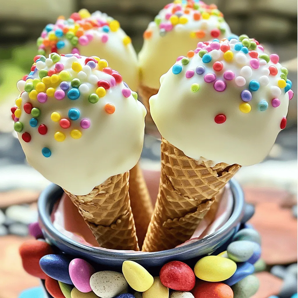 Ice Cream Cone Cake Pops Fun and Tasty Treats