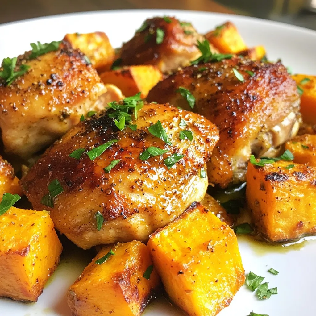 Sheet Pan Chicken &#038; Sweet Potatoes Flavorful Dinner