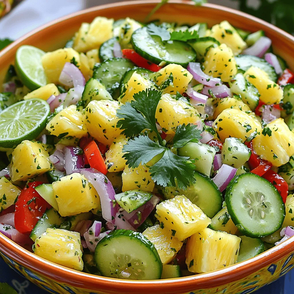 Pineapple Cucumber Lime Salad Fresh and Refreshing Dish